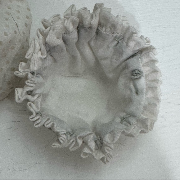 Vintage Jointed Bisque Baby Doll with Handmade Bonnet and Clothes Made in Taiwan - Picture 11 of 14